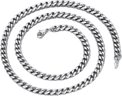 Suplight Mens Gift Hip Hop Necklace 6mm Miami Unisex Curb Cuban Link Chain, 316L Stainless Steel