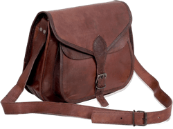 Genuine Leather Crossbody Bag for Women Satchel Bag Vintage Purses Shoulder Bag Ladies Travel Shoppping Boho Bag Brown Womens Saddle Sling Bag
