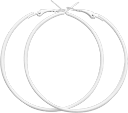 coadipress Lightweight Matte Metal Hoop Earrings Candy Color Nightclub Earrings 90s Retro Neon Round Earrings 80s Classic Big Circle Hoop Earrings for Women Statement Jewelry (White Circle)