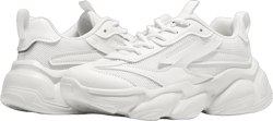 ZURIN Womens Chunky Platform Sneakers-Lightweight Breathable Dad Shoes,Casual Lace-Up Walking Sneakers,Comfortable Fashion Tennis Shoes 7 White