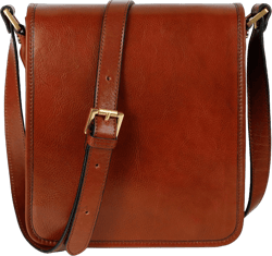 Time Resistance Italian Leather Messenger Bag for Men - Full Grain Leather Men's Crossbody Bag - Tablet Sized Shoulder Bag Light Brown