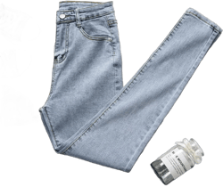 2024 New Vintag Women High-rise Jeans Simple Solid Color Fashion Slim Pencil Pants All-match Skinny Elasticity Denim Trousers