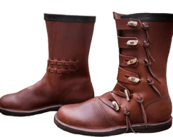 VIKING LEATHER SHOES Boots Replica Vikings Early Medieval Middle Ages Viking Shoe Re-enactment 7