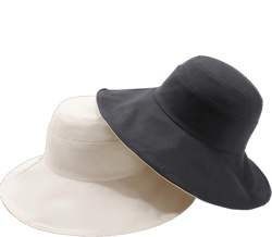 Womens Foldable Shapeable Brim Sun Hat UPF 50+ Cotton Wide Brim Beach Adjustable Chin Strap Hat Sun Protection Cap One Size Black