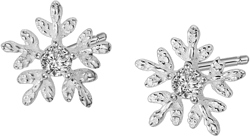 CZ Snowflake Stud Earrings for Women Girls S925 Sterling Silver Clear Cubic Zirconia Winter Flower Cartilage Traugs Post Pin Earring Hypoallergenic Pierced Ear Fashion Elegant Jewelry Christmas Gifts