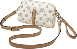 FOXLOVER Small Crossbody Bag for Women PVC Leather Cell Phone Holder Credit Card Slot Shoulder Bag Purse Lightweight Handbags Wristlet-off-white