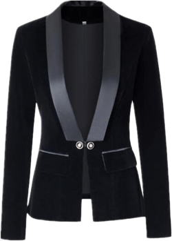 Winter Velvet Women Blazer Jacket Coat Evening Party Christmas Sparkly Cardigan Coat 4 Black