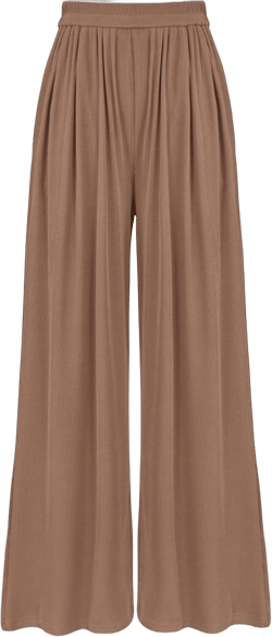 BTFBM Womens Casual Wide Leg Pants Summer Fall Clothes Pleated Elastic Waist Loose Palazzo Knit Trousers with Pockets Large Solid Khaki