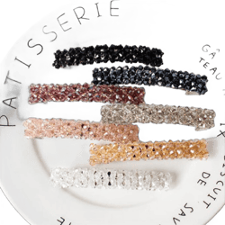 6pcs Shiny Crystal Spring Hair Clip Barrettes Hairpin Hair Accessories For Women And Girl