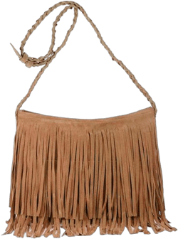 Womens Hippie Suede Retro Vintage Fringe Tassel Faux Leather Shoulder Bag Messenger Crossbody Handbag