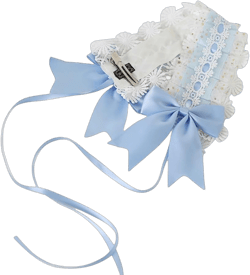 Lolita Headband Bow Lace Hairband French Maid Headdress Lolita Hair Accessories for Women Girls Costume Light Blue