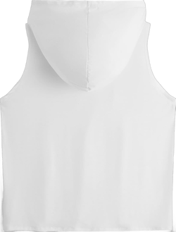 SweatyRocks Women's Summer Sleeveless Hooded Tank Top T-Shirt for Athletic Exercise Relaxed Breathable X-Large Plain White