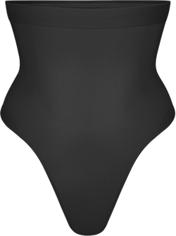 Shapewear Tummy Control Thong for Women High Waisted Seamless Shaping Panties Body Shaper Underwear Shorts XX-Large 05- Black