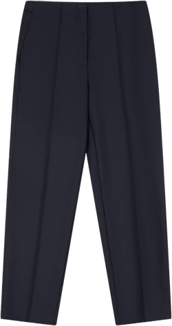 ASSUAL Women's Stretch Cropped Slim-Fit Ankle Pants, Mid Waist Lightweight Pants for Women Casual Summer Large Black