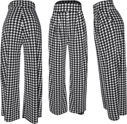 MESLIMA Palazzo Pants for Women High Waisted Wide Leg Stretchy Loose Fit Casual Trousers with Pocket Black Medium