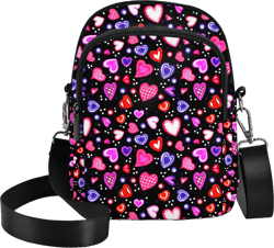 Heart Cell Phone Purse Women Small Crossbody Bag Sling Bag Waterproof Casual Shopping Work Shoulder Bag