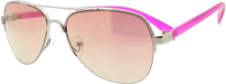 Women's Small Size Aviator Sunglasses Petite Half Rim Aviators Fuchsia