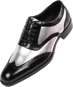Lawson Silver Mens Two Tone Oxford Dress Shoe