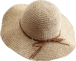 Beach Hat for Women, Wide Brim Sun Straw Hat for Women, Sun Hat Womens UV UPF50 Protection, Floppy Foldable Summer Hat Beige