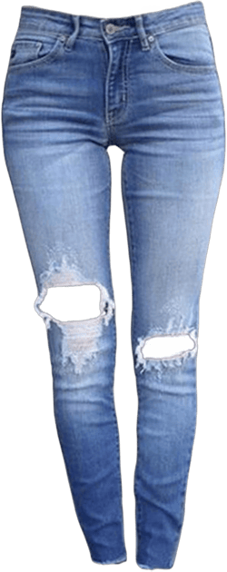 Andongnywell Women's Boyfriend Jeans Distressed Slim Fit Ripped Denim Pants Comfy Skinny fit Jean Trousers 3X-Large Blue