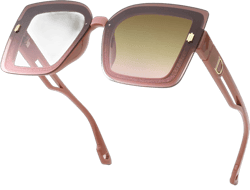 Oversized Square Sunglasses Women Fashion Large Shield Shades Luxury Big Sparkling Sun Glasses UV400 Protection Red Brown