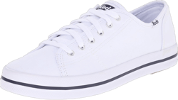 Keds Women's Kickstart Lace Up Sneaker 7 White Canvas