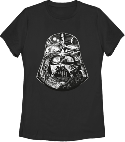 Women's Star Wars Darth Vader's Journey  Graphic Tee Black Small