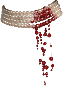 Handmade Dripping Blood Imitation Pearls Necklace Vampire Choker Party Costume Women