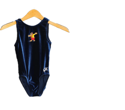 Vintage Girls Velvet Leotard - Kids Dance Costume - Girls Leotard - Girls Size Medium - Vintage Kids - Curious George - Monkey Print -