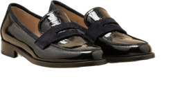 Woman flat loafer, Black leather woman loafer, Navy blue woman loafer; Italian leathers woman loafers, Woman flat shoes