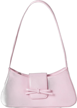 Molodo Shoulder Bags for Women Stylish Bow-knot Shoulder Bag Small Solid Color Underarm Bag Handbag Purses 2024 One Size Pink