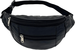 Liberty Leather Small Fanny Pack Crossbody Bags For Women Waist Bum Hip Bag For Women Mini Belt Bag Cute Fanny Pack for Teen Girls Black Casual