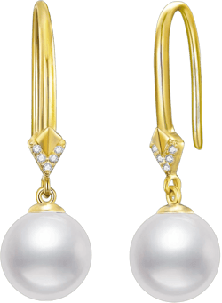 14k Gold Pearl Earrings Real Pearl Drop Earrings for Women Freshwater Pearl Earrings Jewelry Birthday Mothers Day Gifts for Her Mom Girlfriend Wife