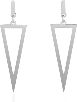 Punk Black Triangle Shape Dangle Drop Earrings Gold Metal Square Rectangle Geometric Stud Earrings For Women Men Bar Party Silver
