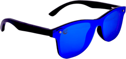 1504 Wood Sunglasses with Polarized Mirrored Lenses for Women and Men with UVA/UVB Ray Protection Azure Blue