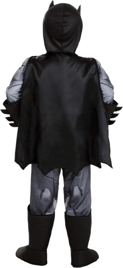 Toddlers Deluxe DC Comics Batman Costume, Black Superhero Suit, Cape & Mask for Superhero Parties & Halloween 18MO