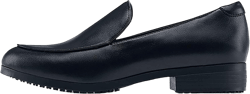 Shoes for Crews Riley, Women's Slip Resistant Leather Work Shoes, Water Resistant, Women's Heel Pumps Comfortable Flight Attendant Shoes 7.5 Black