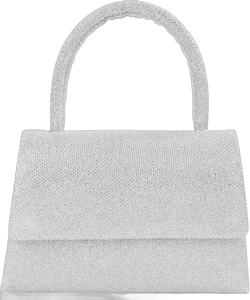 Women Evening Bag Glitter Clutch Bag Sparkly Handbag Bridal Wedding Purse Silver