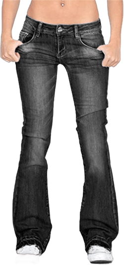 Women's Fringe Washed Bootleg Jeans Ripped Flare Low Rise Fitted Denim Pants Classic Stretch Curvy Bootcut Jeans X-Small Dark Grey