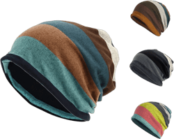 Cheers.US Slouchy Beanie for Men and Women Unisex Baggy Skull Cap Summer Thin Hat Striped Beanie Hat Warm Autumn Winter Hip Hop Cap