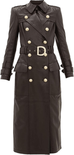 Womens Classic Genuine Sheepskin Leather Winter Outerwear Full Leather Choco Brown Leather Trench Coat