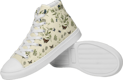 Women’s high top canvas shoes Wildlife/Apricot White Tongue