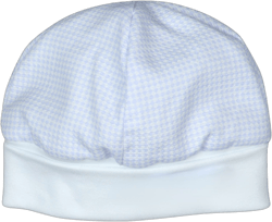 LUCAS | Boys White & Blue Cotton Gingham Hat