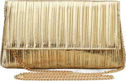 BABEYOND Clutch Purses for Women - Evening Bag Gold Pleated Flap Clutch for Formal Party Cocktail Prom Wedding Handbags Gold With Zipper
