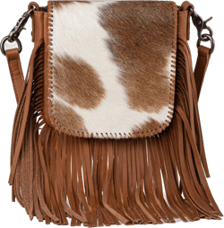 Montana West Cowhide Purse Fringe Western Purses for Women Small Crossbody Bags Wallet Leather Shoulder Cross Body Bag Crossbody Purse
