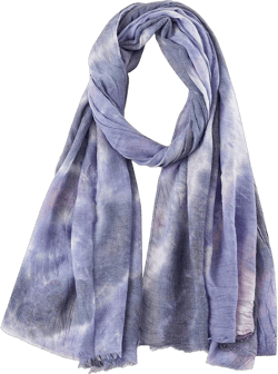 Casual Thin Linen Cotton Fashion and Tie-dye Women Scarf Printed Scarf Silk Scarf (Navy, One Size)