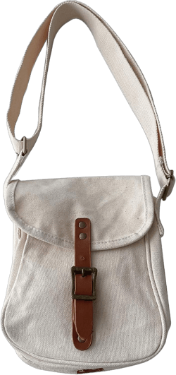 Small Crossbody Bags for Men Women,Canvas Messenger Purse,Trendy Design Satchel Bag Non-Customized White