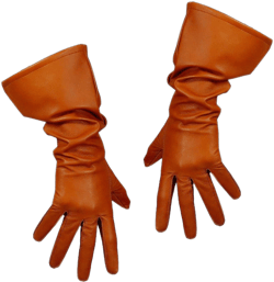Real Leather Tech Long Gloves Unisex Large Lambskin Touchscreen for Costumes Dressy Warm Role-playing Gloves Brown