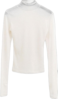 KAYNO Average Size of Women (Lean) Eye-catching Style Slightly Through The Dating Temperament high Neck Slim Sexy Long Sleeve White Background Long Sleeve Shirts for Women