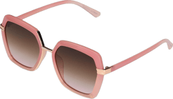 Martha Stewart Women's Ms125 Ombre Uv400 Protective Geometric Hexagonal Sunglasses-Timeless Gifts for Her, 55mm Rose Fade 55 Millimeters